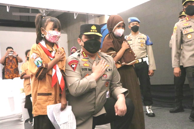 Kunker di Jatim, Wakapolri: Terima Kasih Vaksinasi Anak Sudah Sangat Baik