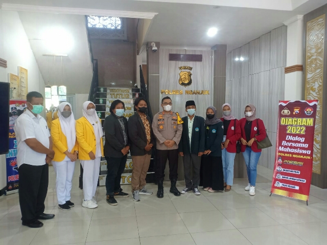 Kapolres Nganjuk Ajak Semua Pihak Membangun Nganjuk Lebih Baik, Bersama Mahasiswa