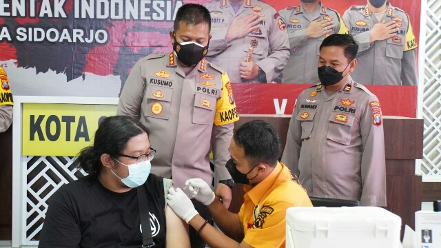 Polresta Sidoarjo Siapkan Berbagai Langkah Untuk Warga yang Vaksin Booster Jadi Syarat Mudik