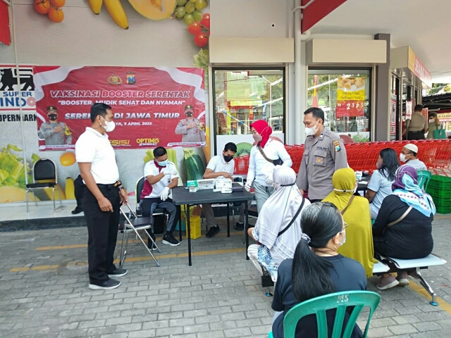 Polres Bojonegoro Buka Gerai Vaksin di Supermarket, Guna Percepatan Vaksinasi