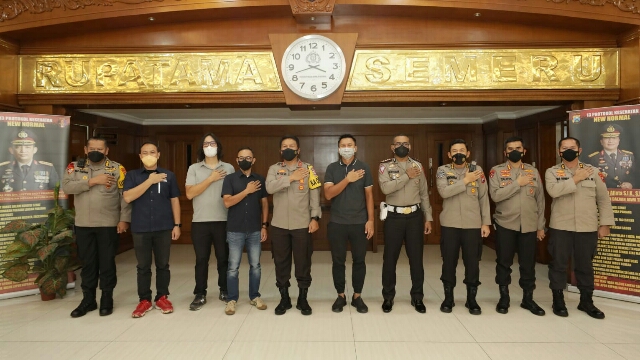 Audensi mainsepeda.com dan DBL Indonesia Diterima Kapolda Jatim