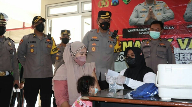 Polresta Sidoarjo Buka Gerai Vaksinasi di Terminal Purabaya, Untuk Layani Vaksin Pemudik