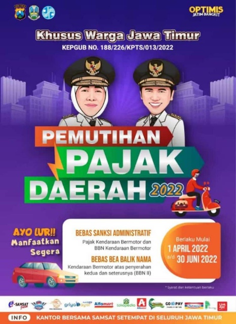 Sambut Ramadhan Gubernur Khofifah Berlakukan Pemutihan Pajak