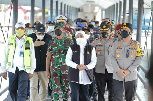 Forkopimda Jatim Cek Jalur Penyeberangan Ketapang Banyuwangi, dalam Memastikan Arus Balik Aman dan Lancar