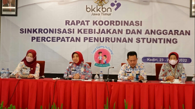Rapat Koordinasi Sinkronasi dan Anggaran Percepatan Penurunan Stunting, yang Digelar BKKBN Jatim