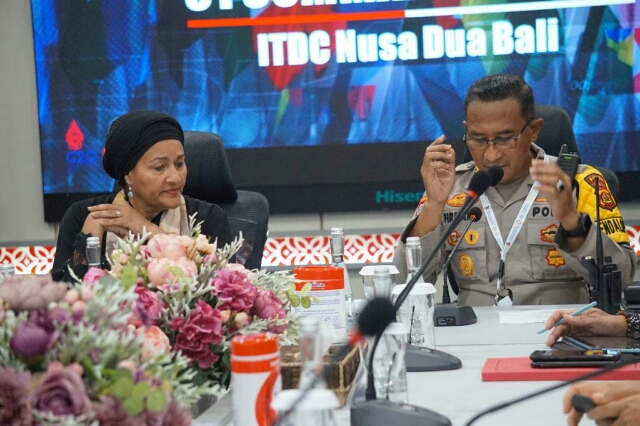 Polri Paparkan Pengamanan dan Penanganan Bencana 91 Command Center Bali ke Deputi Sekjen PBB