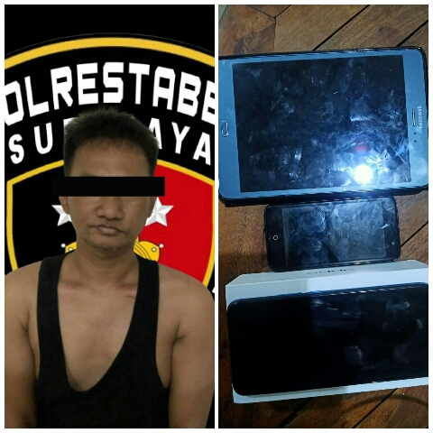 Pelaku Penipuan dan Penggelapan Mobil Ojol Diringkus Unit Resmob Satreskrim Polrestabes Surabaya