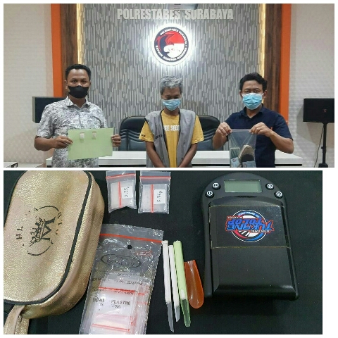Tukang Service AC Diringkus Satresnarkoba Polrestabes Surabaya Karena Bawa Sabu untuk Dijual
