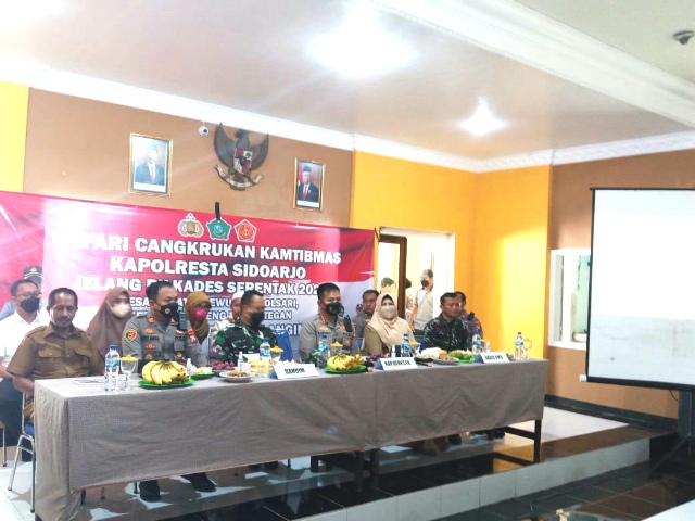 Safari Polresta Bersama Dandim Sidoarjo Menjelang Pilkades Serentak