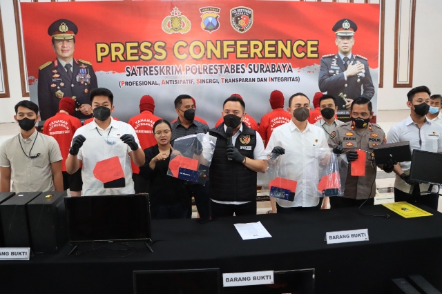 Sindikat Judi Online Berhasil Dibongkar Polrestabes Surabaya