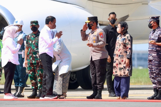 Kunjungan Kerja Presiden RI di Jatim, Didampingi oleh Forkopimda Jatim