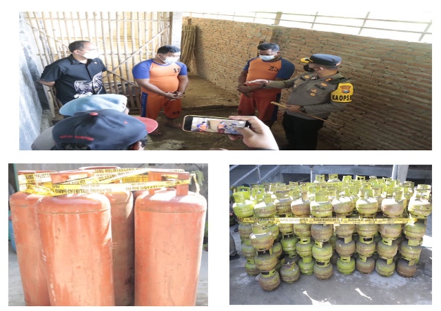 Pengoplos LPG Subsidi dan Ratusan LPG 3 Kg Dibekuk Polisi
