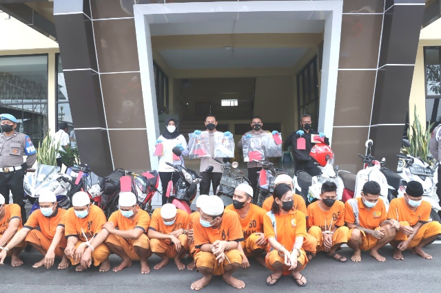 Ungkap 7 Kasus Curanmor, 13 Pelaku Berhasil Diamankan