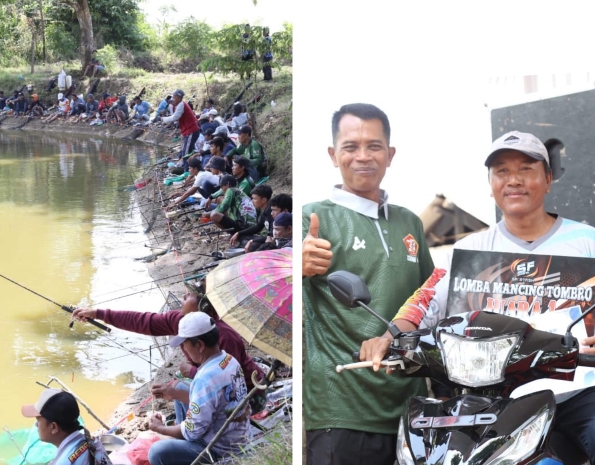 Lomba Pancing Tombro HUT ke 77 TNI Kodim 0812 Diikuti Ratusan Mancing Mania