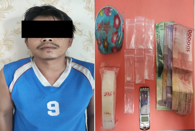 Seorang Pengangguran Asal Simo Gunung Barat jadi Pengedar Sabu Ditangkap Polisi