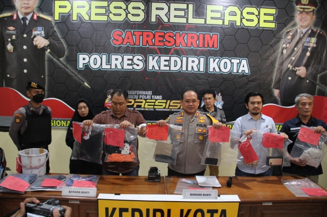 Pelaku Curas Kantor Kas BPR Kota Kediri, berhasil Diamankan Polres Kediri Kota