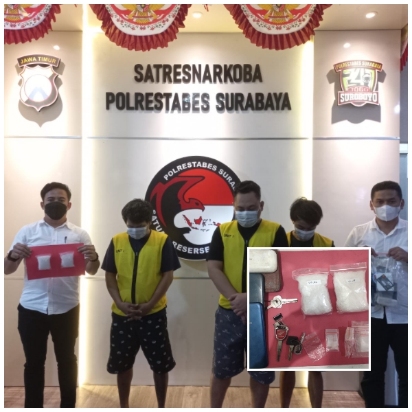 Karena Jual Sabu-Sabu, Satresnarkoba Polrestabes Surabaya Berhasil Menangkap Tiga Orang Pelaku Sekaligus
