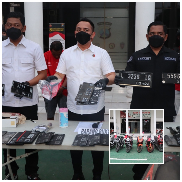 Berhasil Mengungkap Curanmor, 4 Tersangka dan 8 Unit Sepeda Motor Diamankan oleh Polrestabes Surabaya