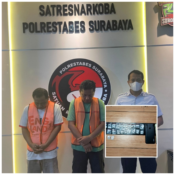 Satresnarkoba Polrestabes Surabaya, Mengamankan Dua Warga Sidoarjo
