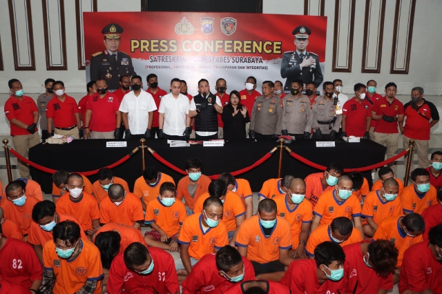 Polretabes Surabaya Berhasil Mengamankan 74 Tersangka Curanmor
