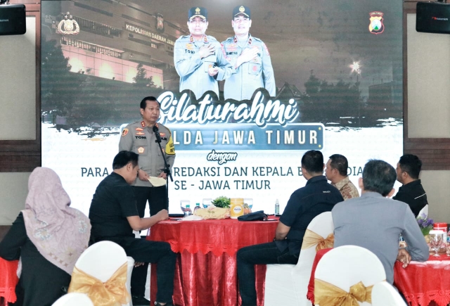 Kapolda Jatim Silaturahmi dengan Pimred dan Kabiro Media dalam Menjalin Komunikasi