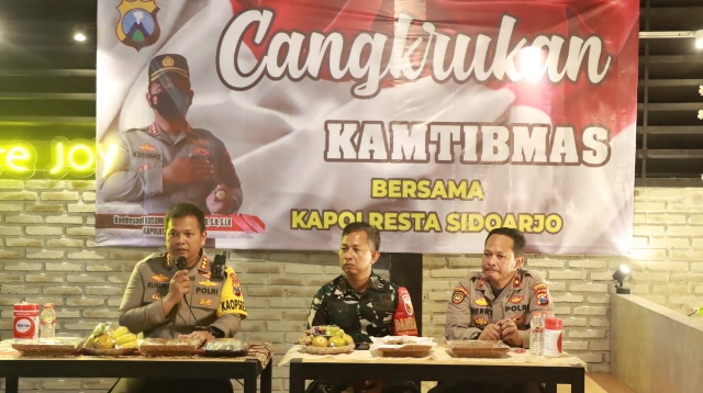 Polresta Sidoarjo Gelar Cangkrukan Kamtibmas, dalam Mensukseskan KTT G20