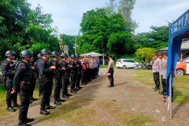 Pertebal Pengamanan di Objek Vital Jelang KTT G20, bersama Polres Probolinggo dan Brimob Polda Jatim