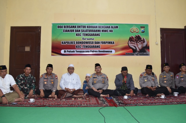 Doa Bersama untuk Warga Terdampak Gempa Cianjur, Digelar bersama Polres Bondowoso