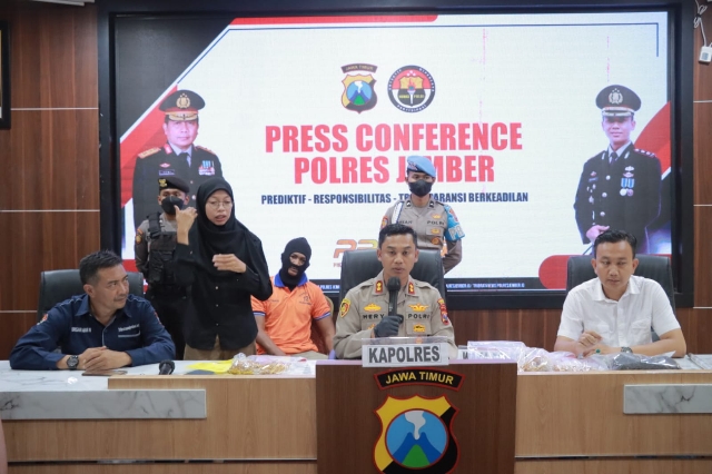 Polres Jember Berhasil Amankan Terduga Pelaku Perampokan Emas 2 kg, dengan Gerak Cepat