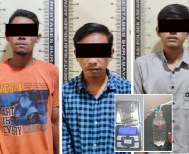 Polsek Asemrowo Berhasil Mengamankan 3 Pemuda yang Kedapatan Menggunakan Sabu-Sabu