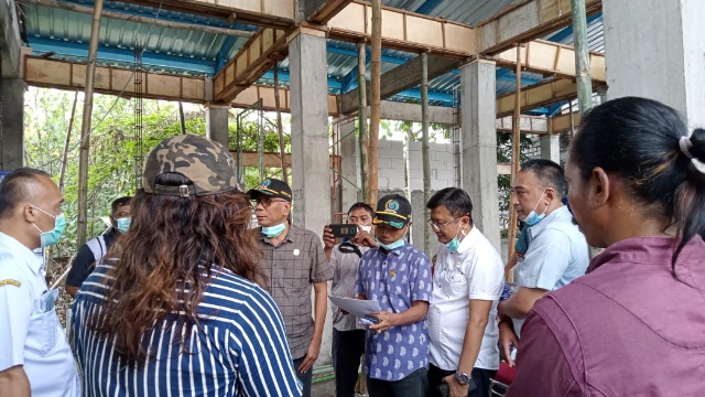 Sidak Pengerjaan Puskesmas, Komisi C DPRD Lamongan Warning Blacklist Pemborong Nakal