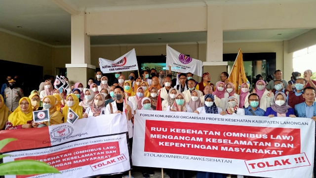 Rame-rame Organisasi Profesi Kesehatan di Lamongan Tolak RUU Omnibus Law Kesehatan