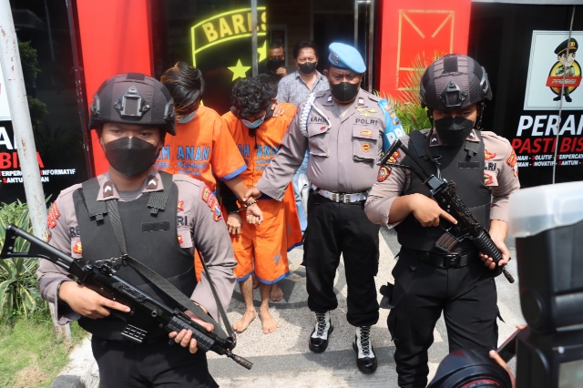 7 Anggota Gangster Terduga Pembacok Security diamankan Anggota Polres Pelabuhan Tanjuang Perak