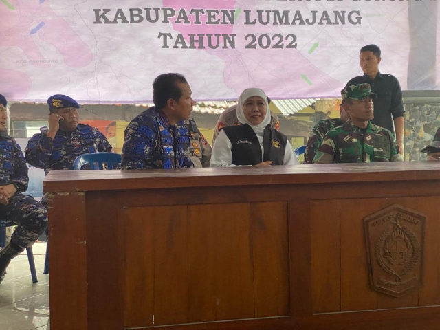 Cek Lokasi Pengungsian dan Berikan Bansos Untuk Warga Terdampak APG bersama Forkopimda Jatim
