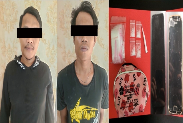 2 Pemuda Ditangkap Satresnarkoba Polres Pelabuhan Tanjung Perak di tempat Kost