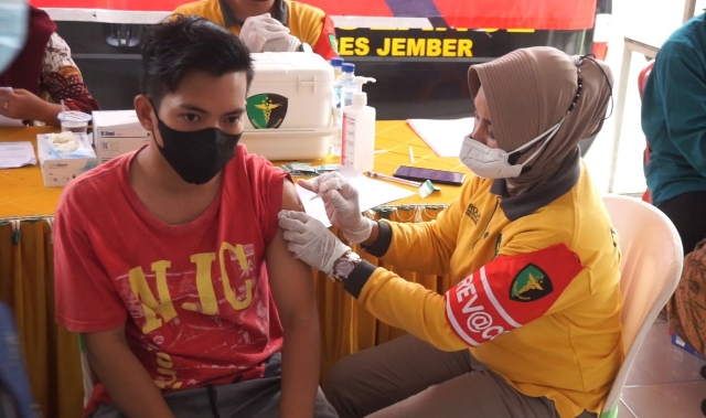 Polres Jember Siapkan Pengamanan dan Percepatan Vaksin Booster dalam Mendukung Pemkab Menggelar Tajemtra