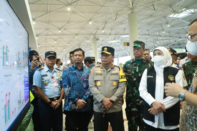 Forkopimda Jatim Cek Kesiapan Moda Transportasi, Pelabuhan, Bandara dan Terminal Purabaya Dalam Menghadapi Libur Nataru