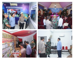Sidak Pospam Nataru, Bupati, Kapolres dan Dandim 0812 Pastikan Lamongan Kondusif