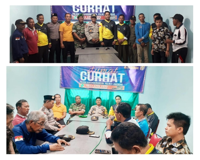 Jumat Curhat Kelangkaan Pupuk Petambak bersama Polsek Karangbinangun