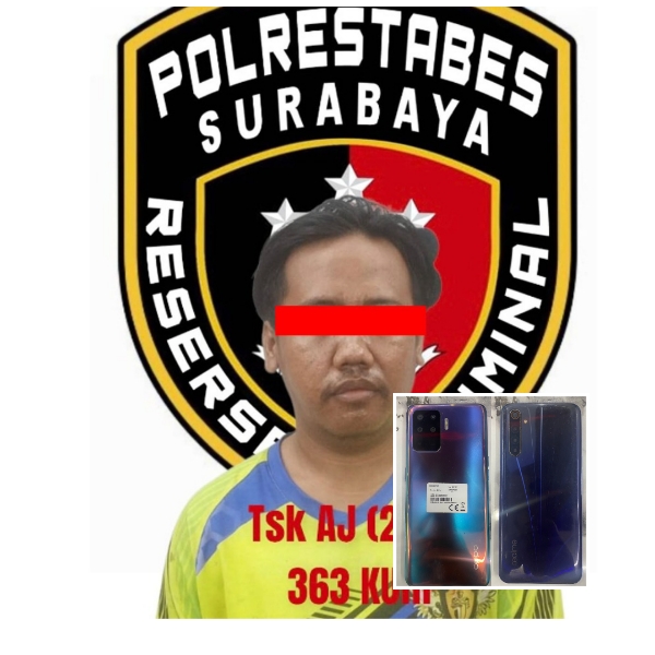 Satu Maling di Keputih Surabaya Gondol Handphone Diamankan Polisi