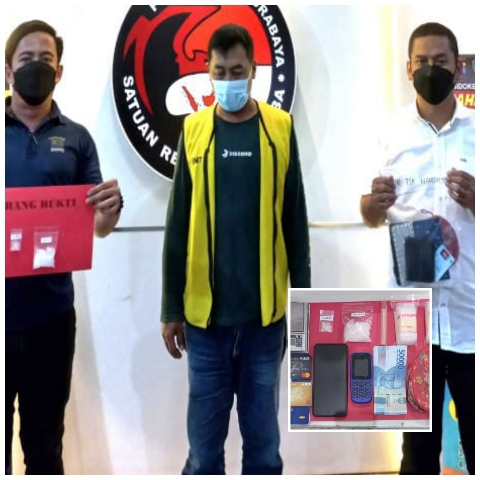 Kembali, Pengedar Sabu Dibekuk Satresnarkoba Polrestabes Surabaya