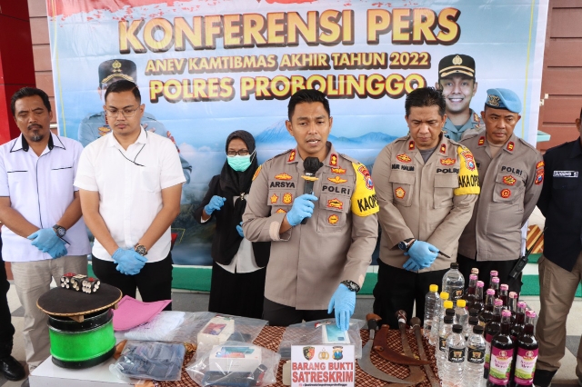 Polres Probolinggo Berhasil Selesaikan 92,46% Pengungkapan Kasus Sepanjang Tahun 2022