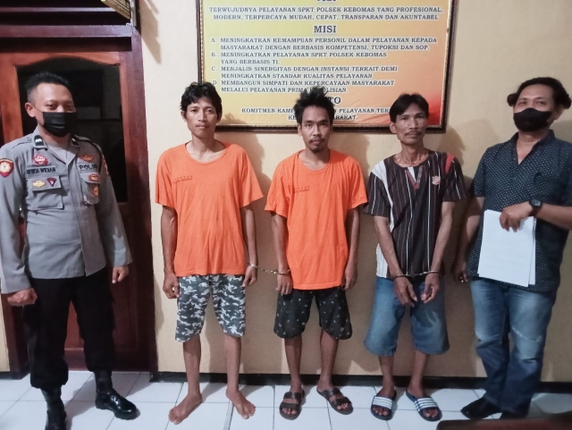 Tiga Tersangka Pencurian di Pergudangan Kebomas, berhasil Diamankan oleh Anggota Polres Gresik
