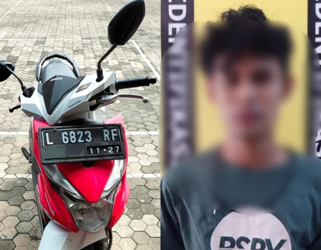 Terduga Pelaku Curanmor berhasil Diamankan Anggota Polsek Bubutan Polrestabes Surabaya, Berkat Bantuan Warga