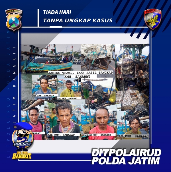 8 Perahu dan ABK Diamankan Ditpolairud Polda Jatim, Ini Kasusnya