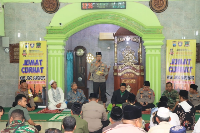 Jum’at Curhat Polrestabes Surabaya dilanjutkan Gebyar Vaksin