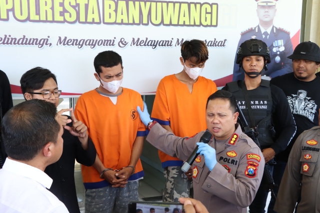 Polisi Berhasil Amankan Dua Terduga Pelaku Pembunuhan di Banyuwangi dengan Gerak Cepat