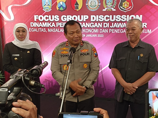 Tertibkan Tambang Ilegal bersama Forkopimda Jatim saat Menggelar FGD