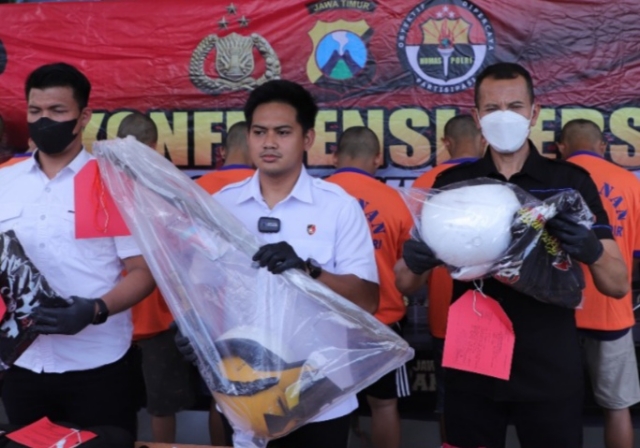 Belasan Pesilat dari 3 Perguruan di Kediri diamankan Polisi