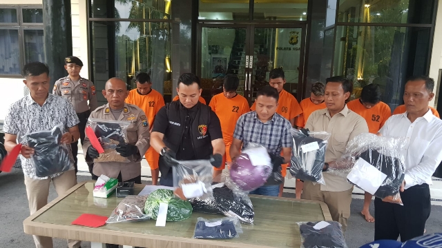Belasan Tersangka Pengeroyokan oleh Oknum Pesilat berhasil Diamankan Polres Nganjuk